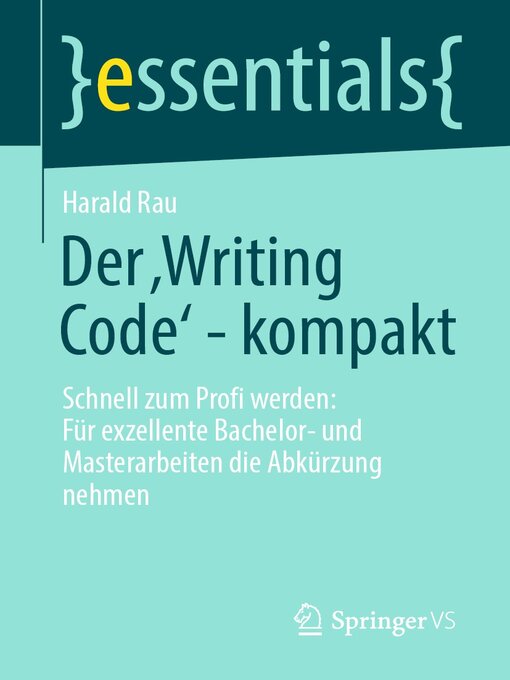 Title details for Der ‚Writing Code'--kompakt by Harald Rau - Available